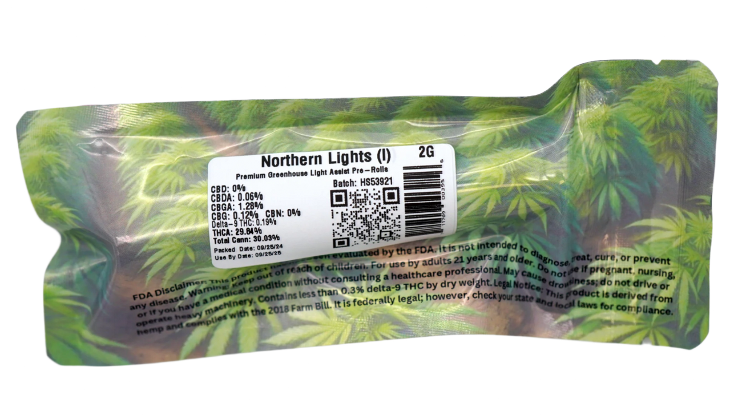 Northern Lights (I) Two Pack THCa Pre-Rolls