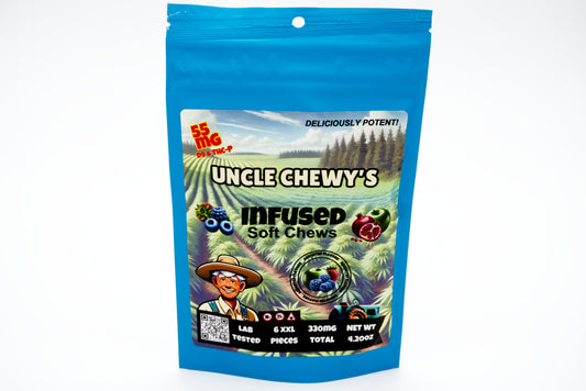Assorted Flavors Soft Chews 50/5mg D9 & THCP 6 Pack