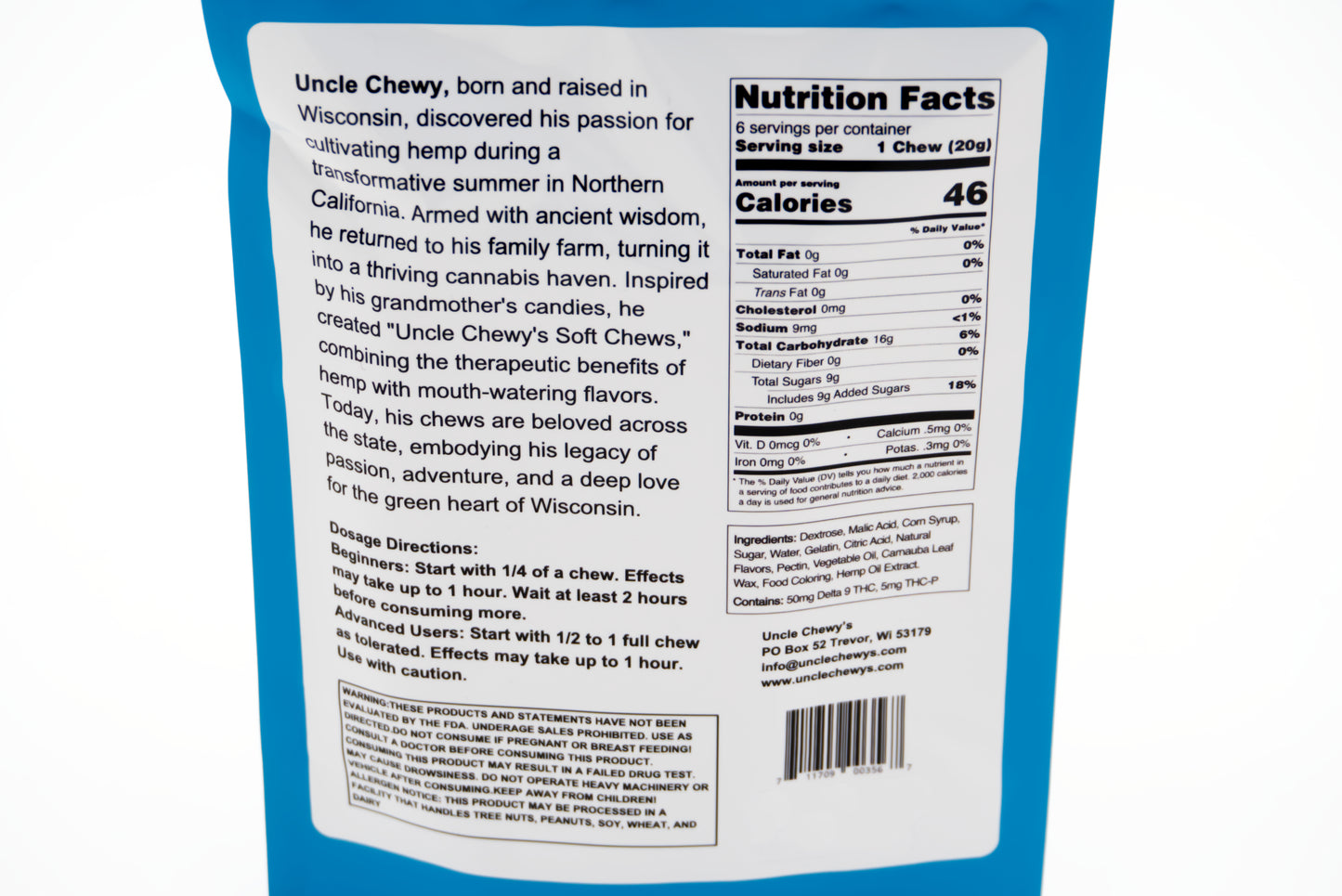 Green Apple Soft Chews 50/5mg D9 & THCP 6 Pack