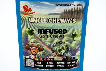 Green Apple Soft Chews 50/5mg D9 & THCP 6 Pack