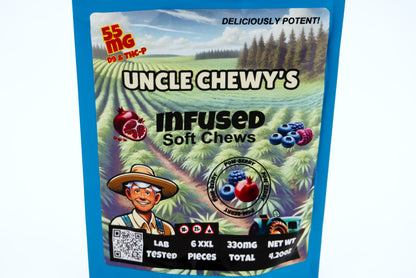 Pom Berry Soft Chews 50/5mg D9 & THCP 6 Pack