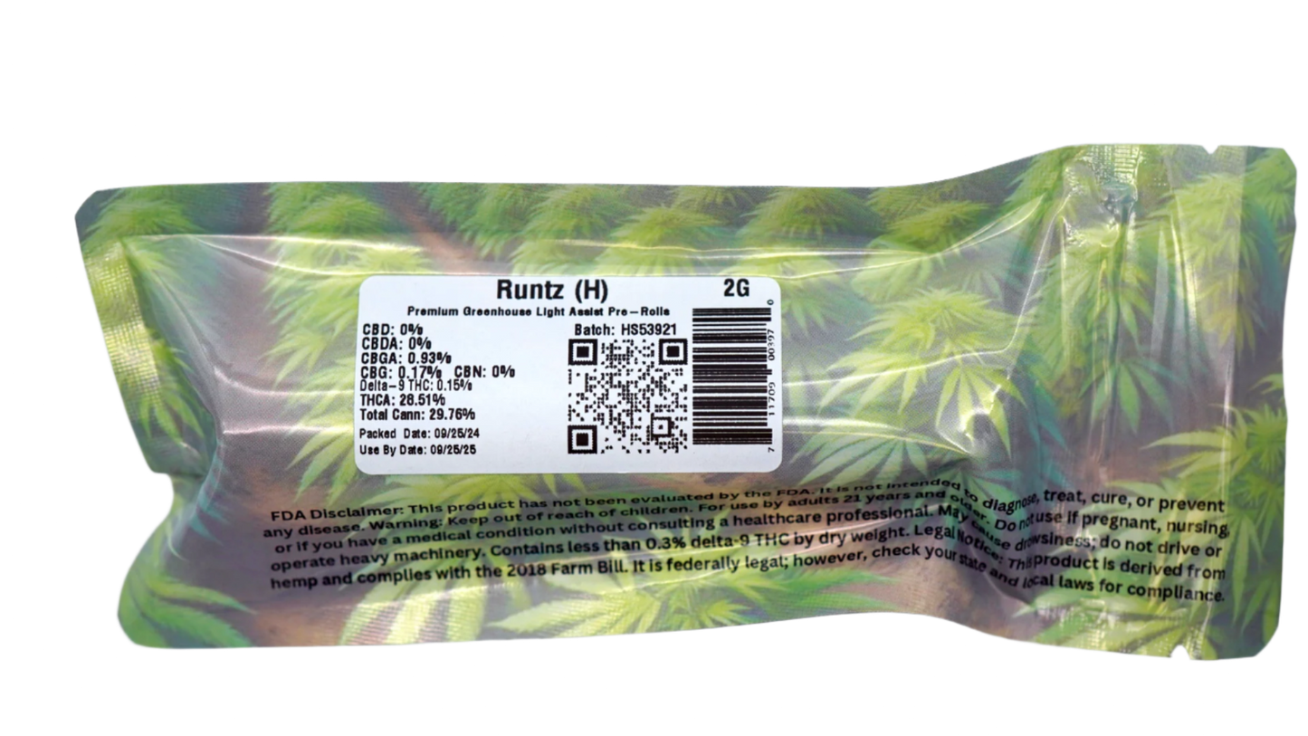 Runtz (H) Two Pack THCa Pre-Rolls