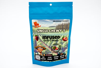 Strawberry Soft Chews 50/5mg D9 & THCP 6 Pack